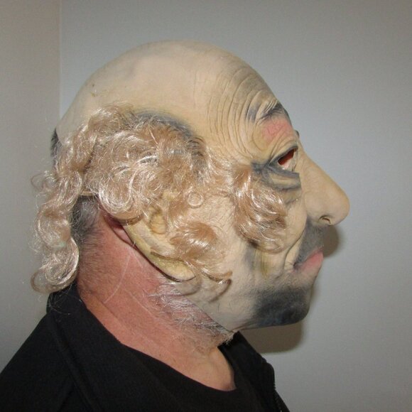 Old Man with Cigar Latex Mask - Picture 3 of 5